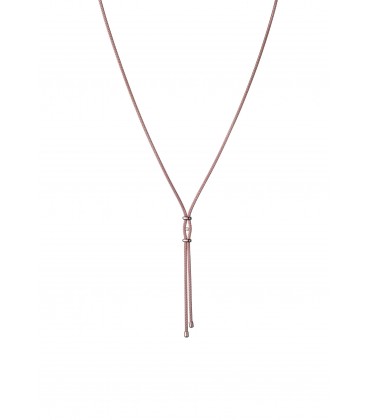 Jednoduchý náhrdelník s ružovo-zlatým povrchom a zirkónom 45cm