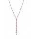 Jednoduchý náhrdelník s ružovo-zlatým povrchom a viacerými malými guľôčkami 45cm